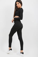 Ribbed Crop Top & Pocket Trouser Co-ord