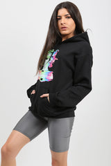 Sudadera con capucha gráfica distorsionada