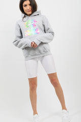 Sudadera con capucha gráfica distorsionada