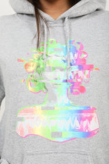 Sudadera con capucha gráfica distorsionada