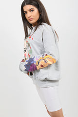 Girl Face Graphic Sweatshirt Pulloper
