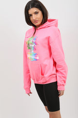 Sudadera con capucha gráfica distorsionada