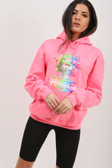 Sudadera con capucha gráfica distorsionada