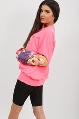 Girl Face Graphic Sweatshirt Pulloper