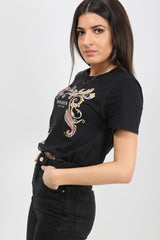 Paisley grafisch bonjour t-shirt