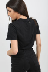 Paisley grafisch bonjour t-shirt