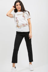 Paisley grafisch bonjour t-shirt