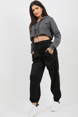 Zip Up Cropped Hoodie