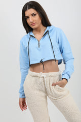 Zip Up Cropped Hoodie