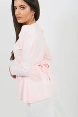 Double Ring Wrap Front Belted Top