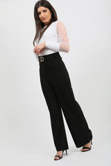 Doppelring mit Weitbeinhosen mit einer Hose