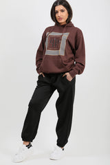 J'Adore Paris Print Fleeced Hoodie