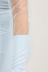 Visnet mouw bodycon jurk