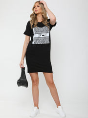 D'or Graphic Print T-Shirt Dress
