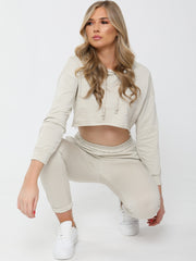 Hooded Crop Top & Trouser Loungewear Co-ord