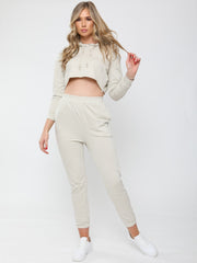 Hooded Crop Top & Trouser Loungewear Co-ord
