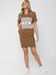 D'or Graphic Print T-Shirt Dress