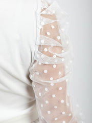 Polka Dot Belted Frill Layered Dress