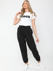 Mesh Applique Coco Studded T-Shirt