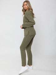 Top e inferior de punto de punto acanalado