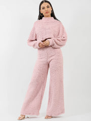 Teddy Crop Top & Hosen-Co-ordte