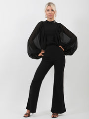 Chiffon Sleeve Batwing Top