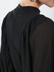 Chiffon Sleeve Batwing Top