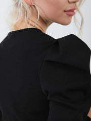 Shirred Hem Wrap Top