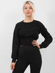 Shirred Hem Ribbed Top & Trouser Co-ord