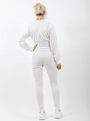 Shirred Hem Ribbed Top & Trouser Co-ord
