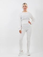 Shirred Hem Ribbed Top & Trouser Co-ord