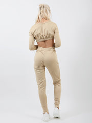 Off Shoulder Crop Top & Trouser Co-ord