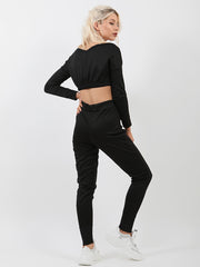 Off Shoulder Crop Top & Trouser Co-ord
