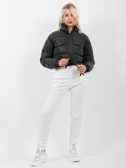 Reflective Cropped Puffer Jacket