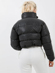 Reflective Cropped Puffer Jacket