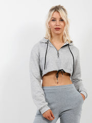 Zip Up Cropped Hoodie
