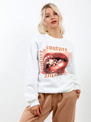 Couture Lip Graphic Sweatshirt Jumper