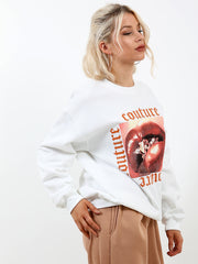 Couture Lip Graphic Sweatshirt Jumper