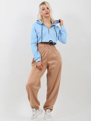 Zip Up Cropped Hoodie