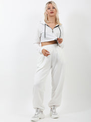 Zip Up Cropped Hoodie