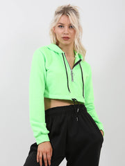 Zip Up Cropped Hoodie