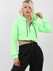 Zip Up Cropped Hoodie