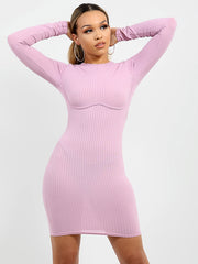 Rippen -Korsett -Detailkörperkleid