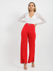 Doppelring mit Weitbeinhosen mit einer Hose