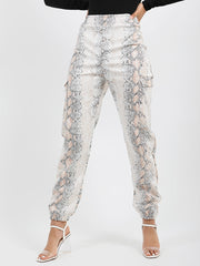 Schlangendruck PU -Frachthose