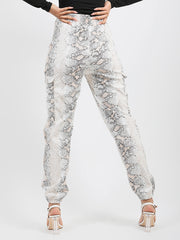 Schlangendruck PU -Frachthose