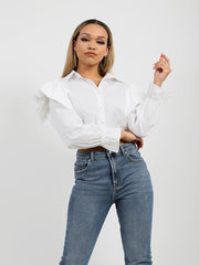 Frill Shoulder Detail Shirt Top