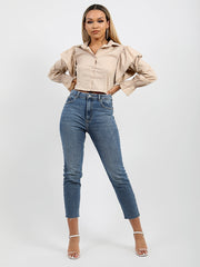 Frill Shoulder Detail Shirt Top