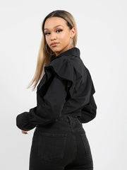 Frill Shoulder Detail Shirt Top