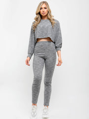 Ribbed Baggy Crop Top & Trouser Co-ord